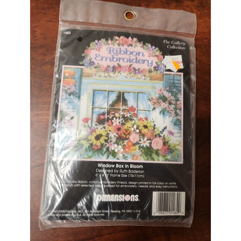 The Gallery Collection Ribbon Embroidery Window Box In Bloom